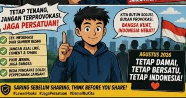 Aktivis Serukan Masyarakat Jaga Kondusifitas Jelang Hut Kemerdekaan RI Ke – 81 Tahun