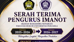 Puguh Kribo Terpilih menjadi Ketua ​IMANOT Fakultas Hukum Universitas Pancasila Pengurus Periode 2026–2027