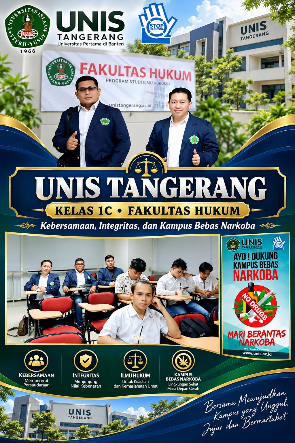 Suara Mahasiswa Hukum Unis Tangerang: Tegas Tolak Narkoba, Demi Prestasi dan Masa Depan